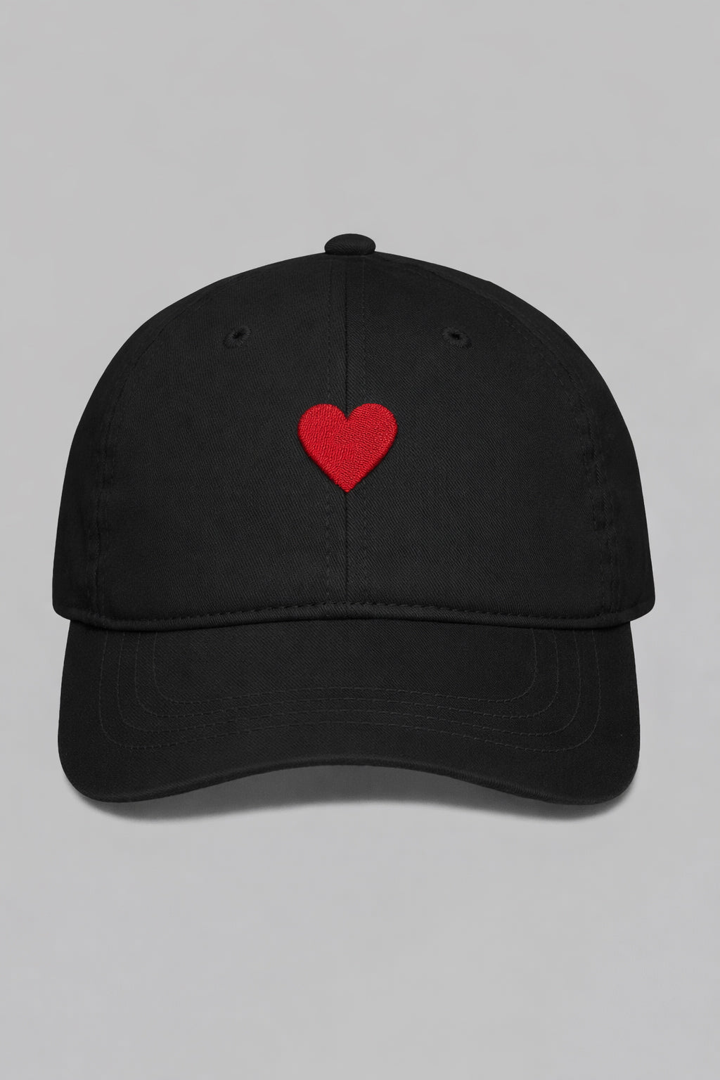 Minimal Heart Pop-Out Embroidered Cap