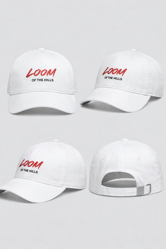 LOOM OF THE HILLS – Mountain Emblem Embroidered Cap