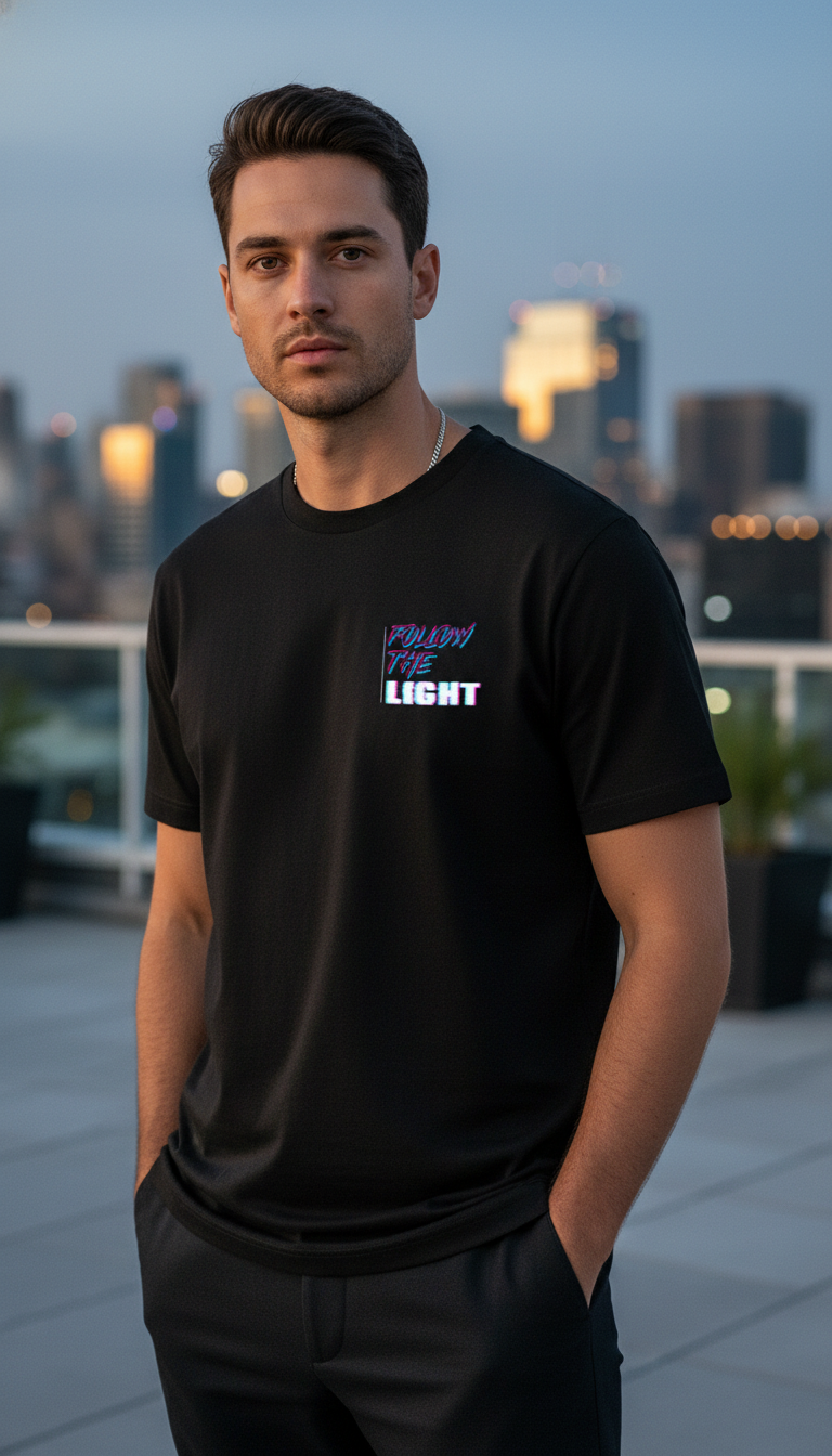 FOLLOW THE LIGHT Unisex Stretch T-shirt
