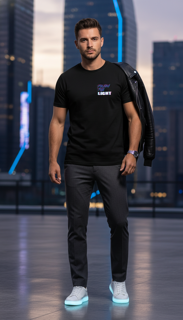 FOLLOW THE LIGHT Unisex Stretch T-shirt