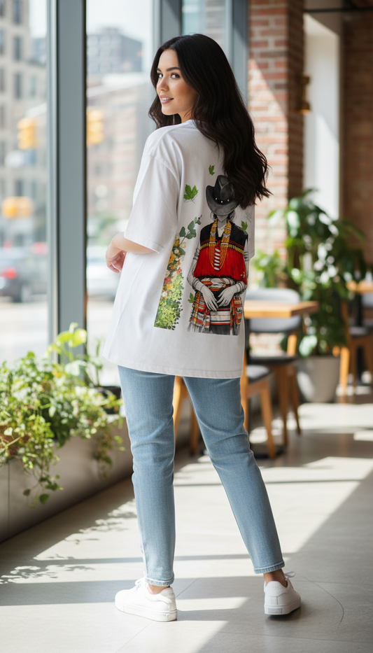 LOOM OF THE HILLS Unisex OVERSIZED T SHIRT (BACK PRINT STATEMENT TEE)