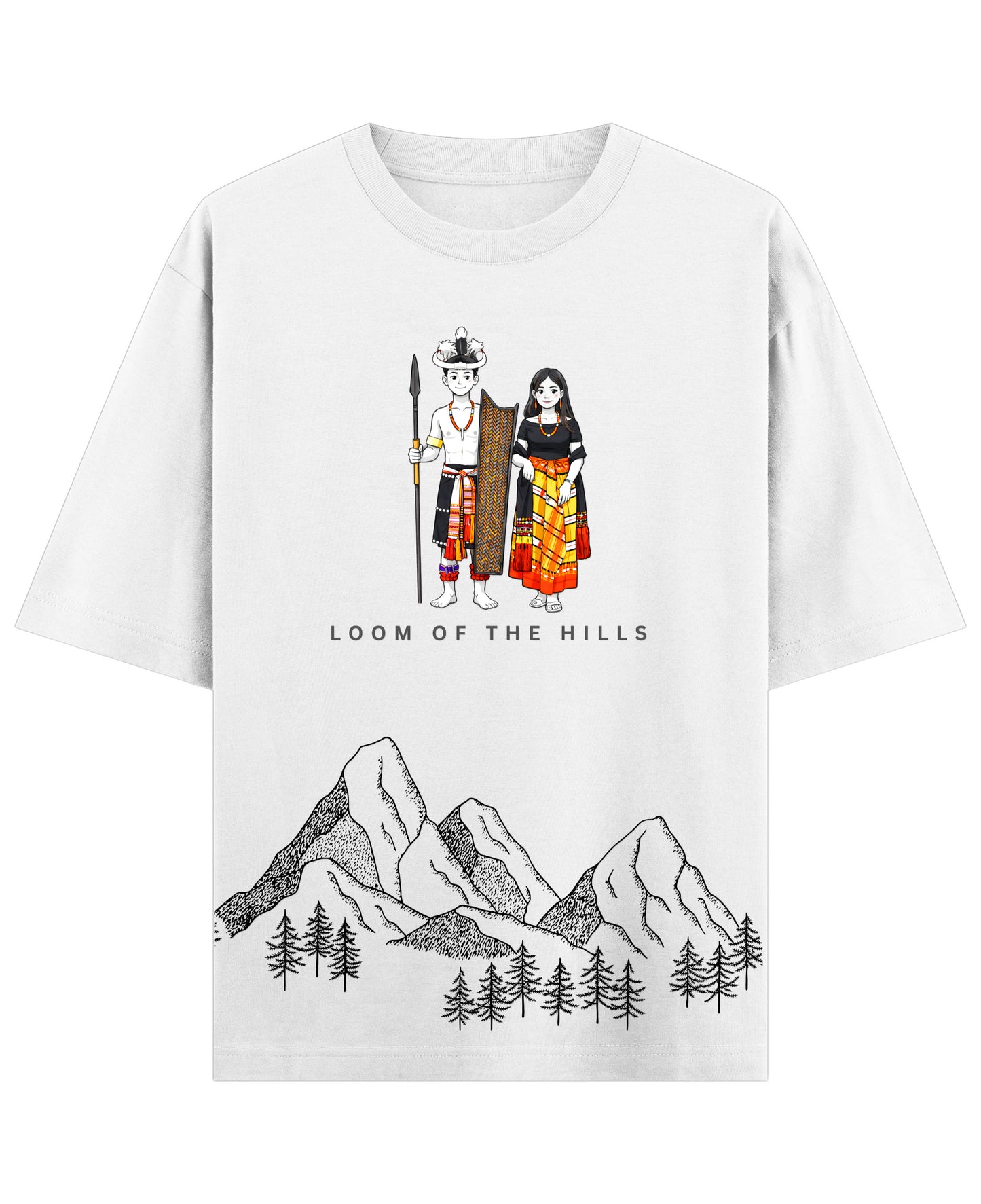 White Oversized T-shirt Front Design